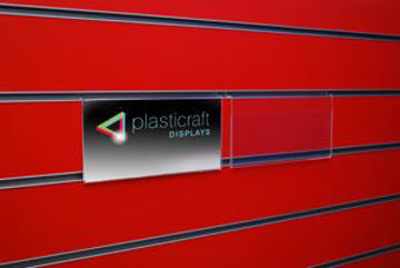 Show details for 1/3 A4 Landscape Slatwall Menu Holder Picture of 1/3 A4 Landscape Slatwall Menu Holder