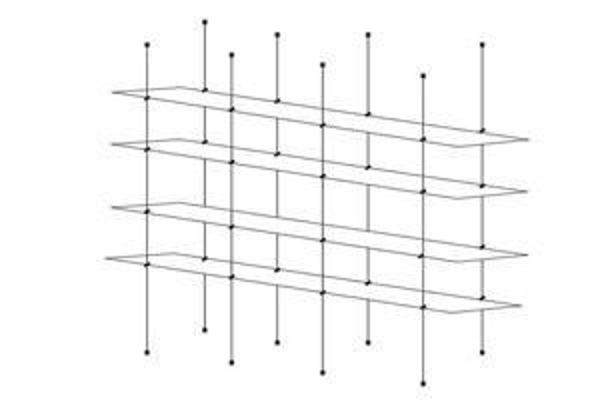 Picture of 1500 x 195 x 5mm Quadruple Cable Shelf Window Display Kit
