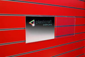 Show details for A6 Landscape Slatwall Menu Holder Picture of A6 Landscape Slatwall Menu Holder