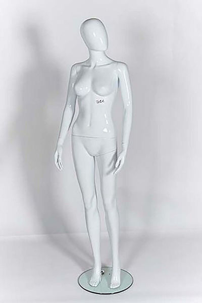 Picture of Full Body female Mannequin - Gloss White - egg Head - window display (R306)