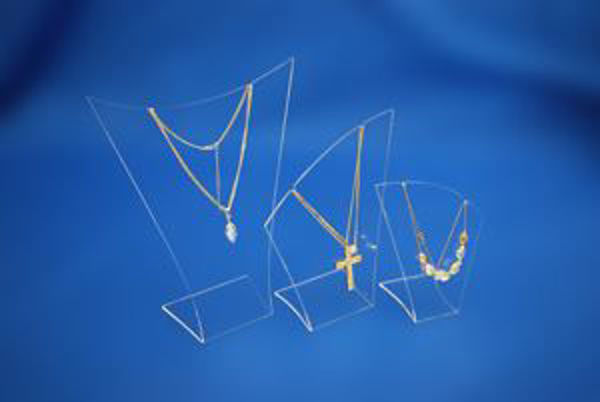 Picture of Set of 3 Clear Necklace Display Stands/Busts