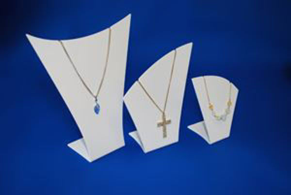 Picture of Set of 3 White Necklace Display Stands/Busts