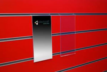 Show details for 1/3 A4 Portrait Slatwall Menu Holder Picture of 1/3 A4 Portrait Slatwall Menu Holder