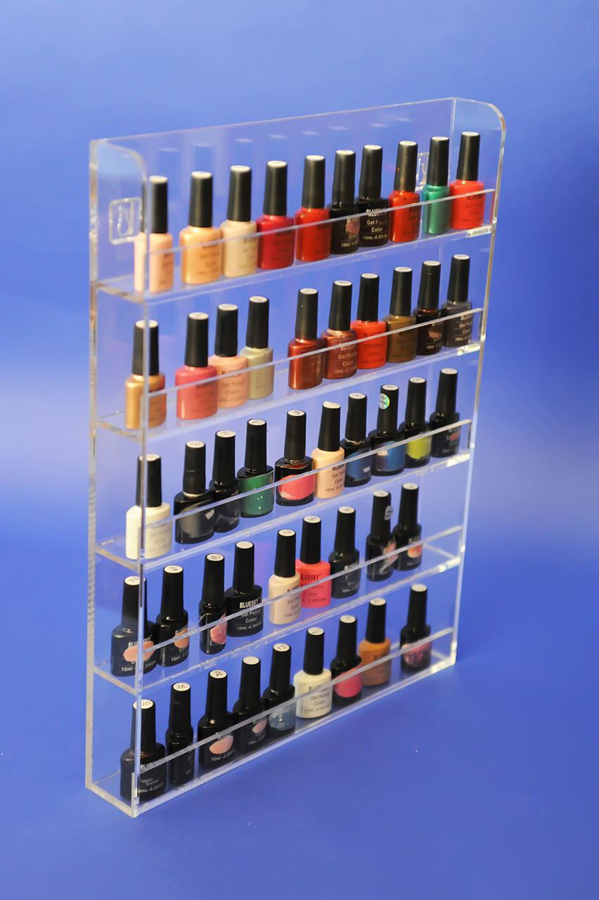 Clear Wall Mounting Nail Polish Display | Plasticraft Displays