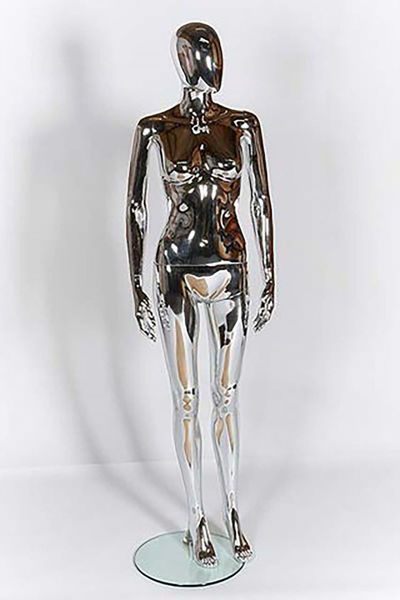 Picture of Full Body female Mannequin - chrome -window display - Removable parts (R309)