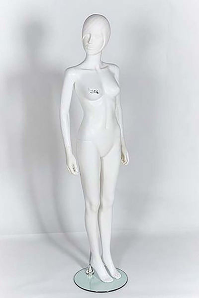 Picture of Full Body female Mannequin Moulded Hair Matt white window Display (R304)