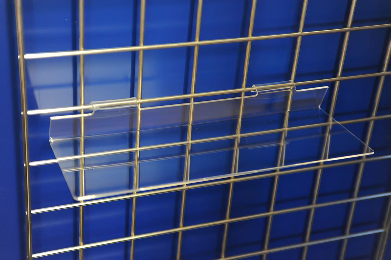 Gridwall Flat Shelf 400 x 150 Plasticraft Displays