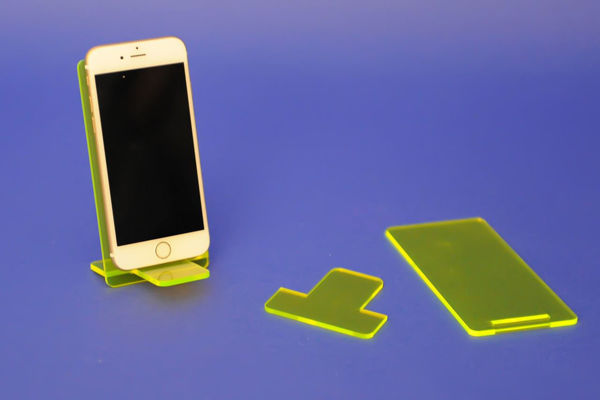 Picture of Large Flat Pack Neon Phone Stand Yellow