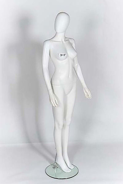 Picture of Mannequin Full Body Stand Shop Window Display Tailor Female Matt White (R305)