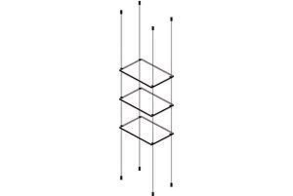 Picture of 3 x 595 x 280 x 6mm Cable Shelf Window Display Kit