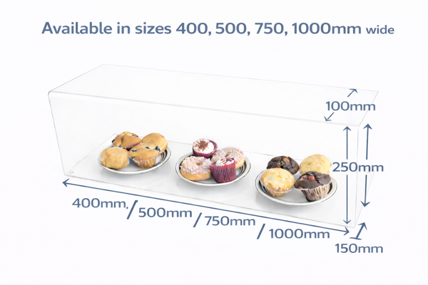 Picture of 500mm Sneeze guard 250mm high x 5mm