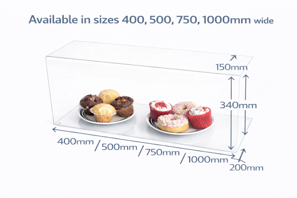 Picture of 500mm Sneeze guard 340mm high x 5mm