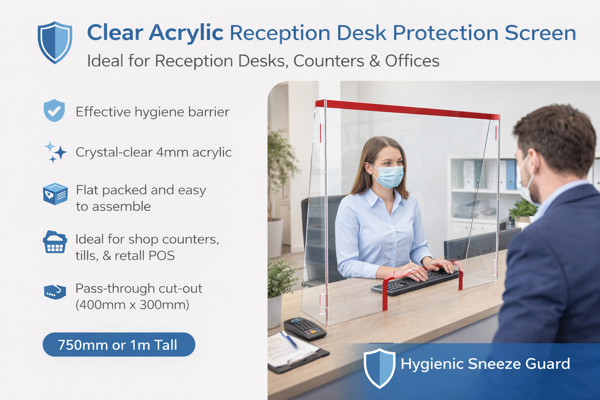 Picture of Reception Desk Screen 750mm wide x 750mm high