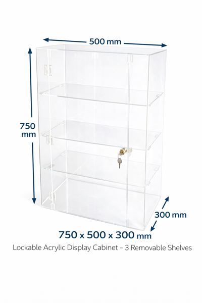 Picture of Lockable Display Cabinet 750 x 500 x 300mm