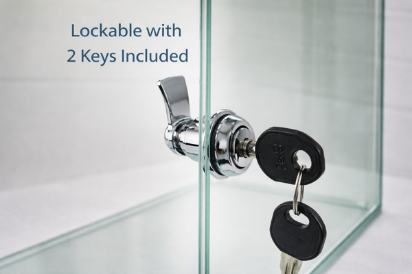 Picture of Glass Effect Lockable Display Cabinet 300 x 300 x 300