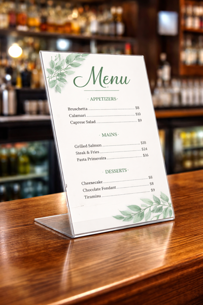 Picture of A7 Portrait Freestanding Menu Holder