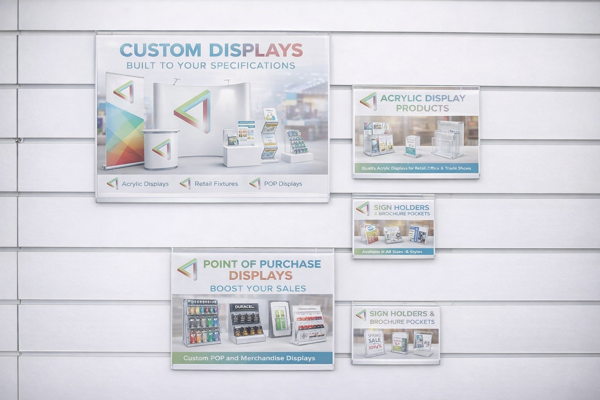 Picture of 1/3 A4 Landscape Slatwall Menu Holder