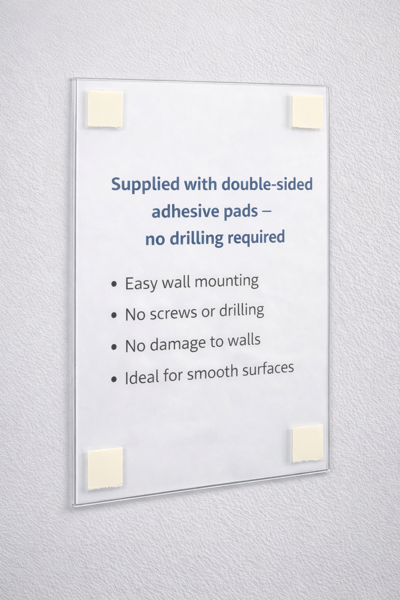 Picture of A4 Portrait Flat Fold/Poster Pocket/Shop Sign for Wall Mounting