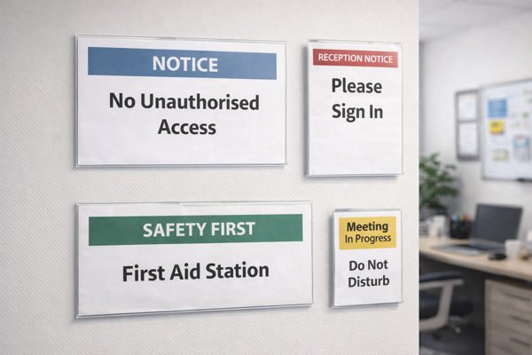 Picture of A4 Portrait Flat Fold/Poster Pocket/Shop Sign for Wall Mounting