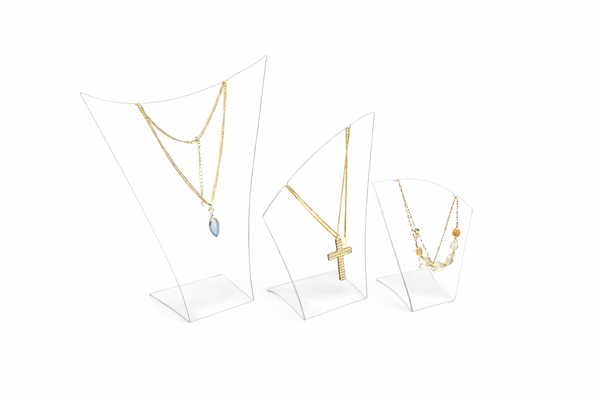 Picture of Set of 3 Clear Necklace Display Stands/Busts
