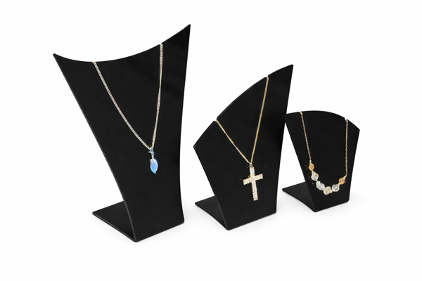 Picture of Set of 3 Black Necklace Display Stands/Busts