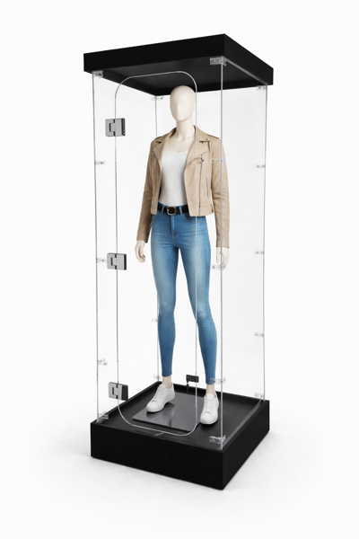 Picture of Black Mannequin Display Pod – 750 x 750 x 2200mm
