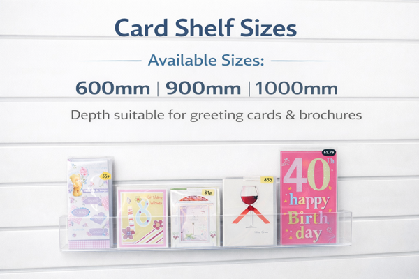 Picture of 600mm Narrow Card Tray 60mm lip