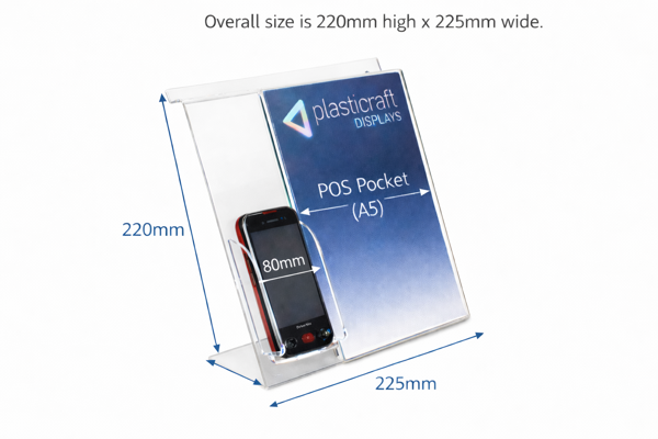 Picture of Slatwall Phone Holder with A5 Poster Holder