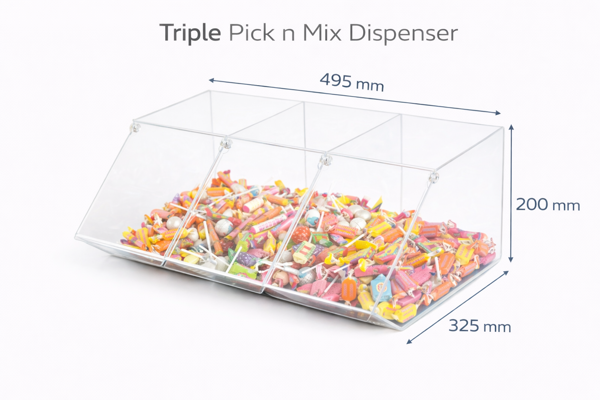 Picture of Tripple Pick and Mix Dispenser/Container