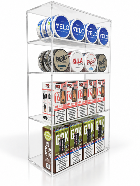 Picture of Multi-Functional Acrylic Vape & Nicotine Pouch Counter Display